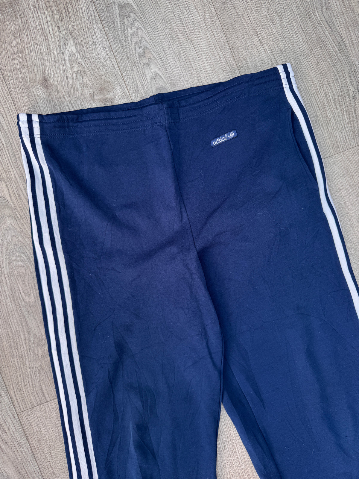 Adidas Originals Mens 80’s Track Pants Navy Blue 3 Stripe Trefoil Size W 36 L 30