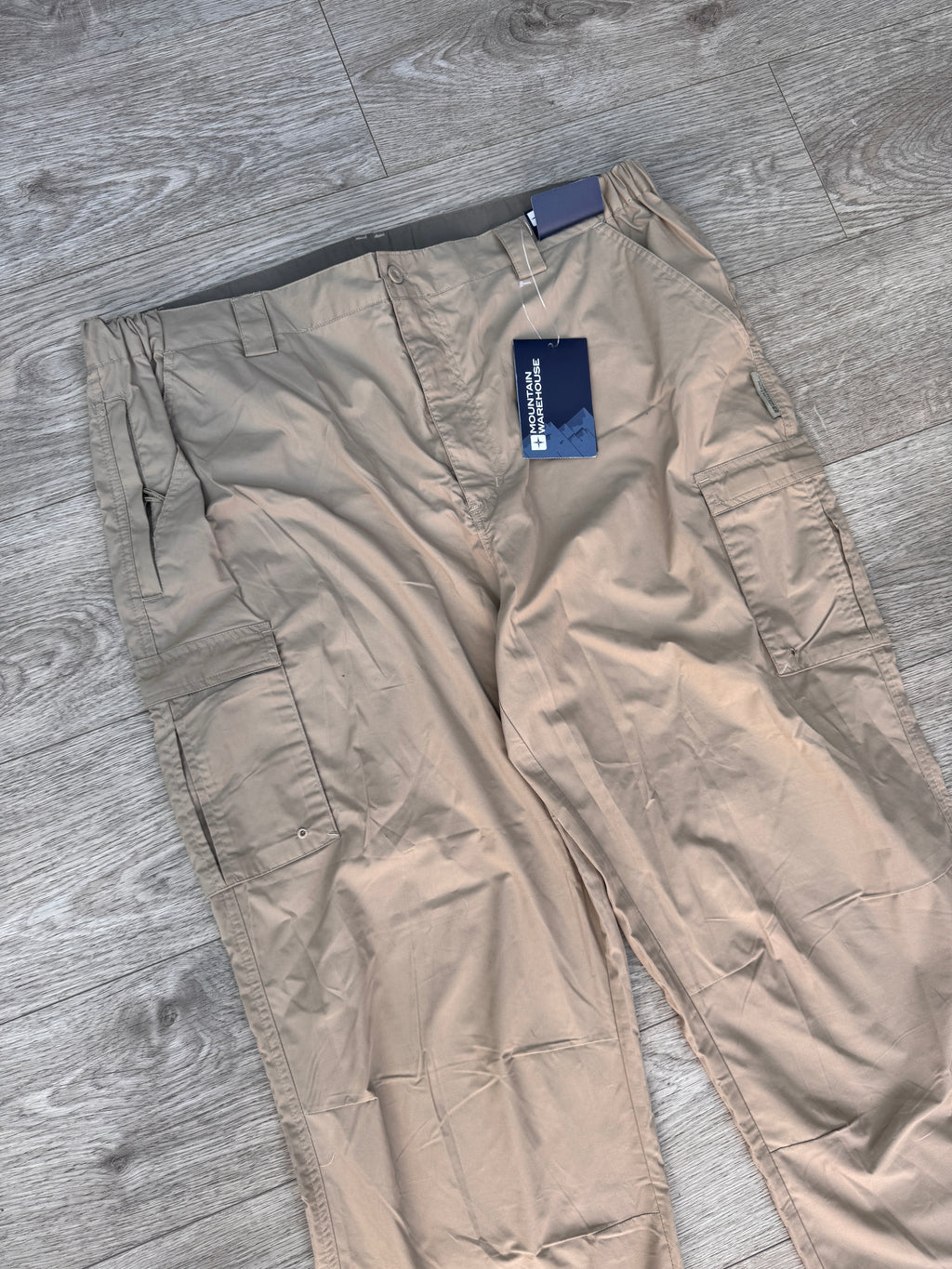 Mountain Warehouse Mens Cargo Trousers W42 L30 Beige Hiking Walking