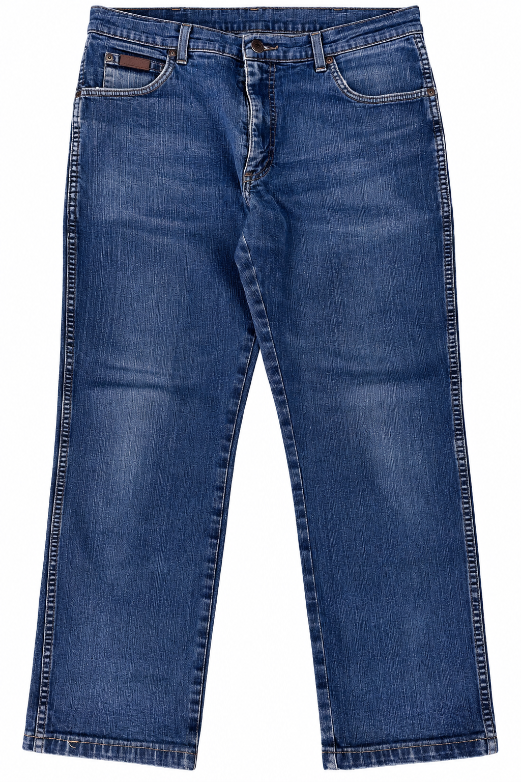 Wrangler Texas Stretch Mens Jeans W34 L28 Blue Denim Regular Straight Leg