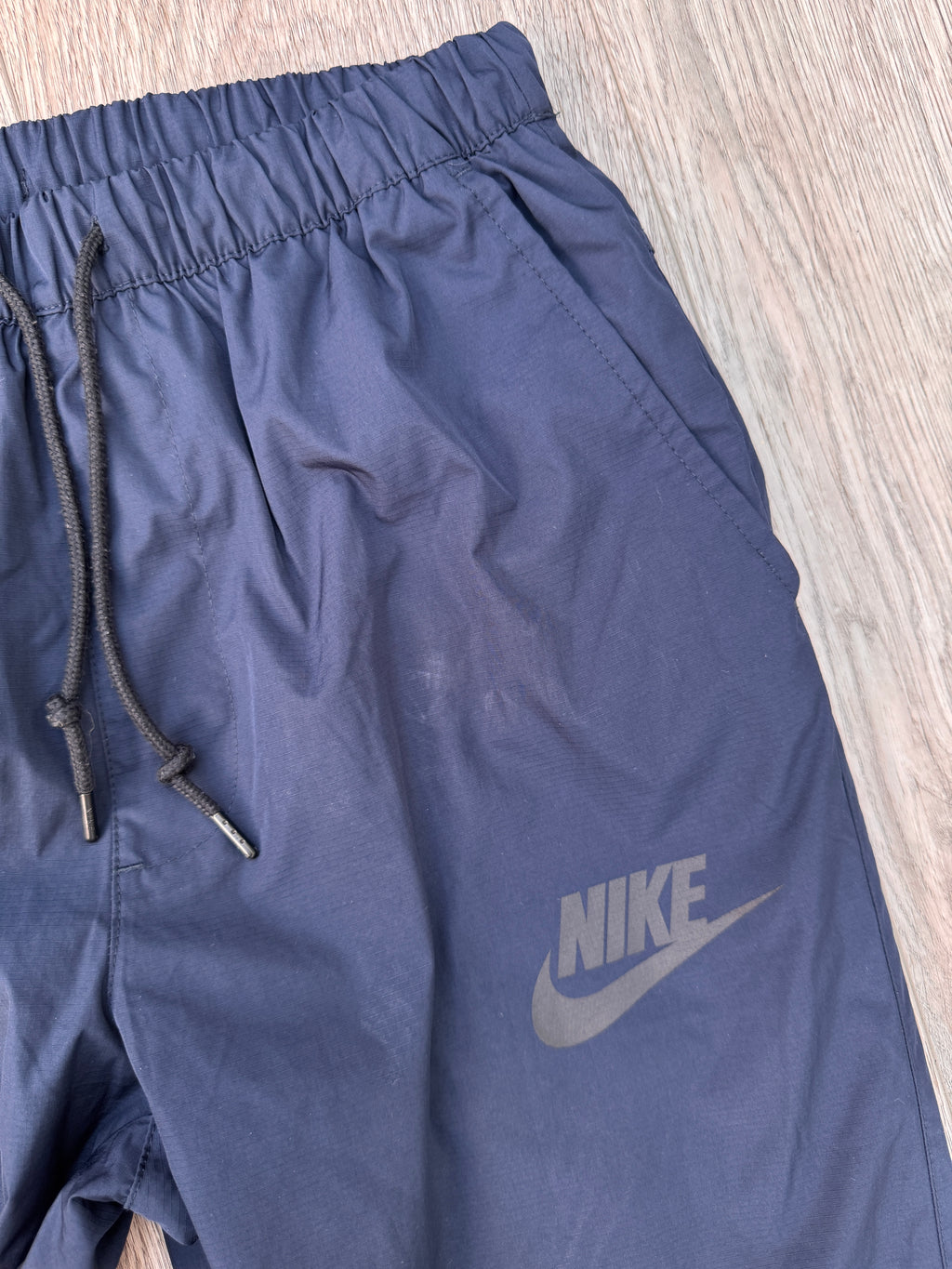 Nike Sportswear Track Pants Mens Small Navy Blue Lined Joggers Swoosh Cuffed