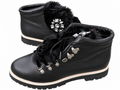 Miss Sixty Womens Black Fur Crystal Embellished Ankle Hiker Boots UK 8