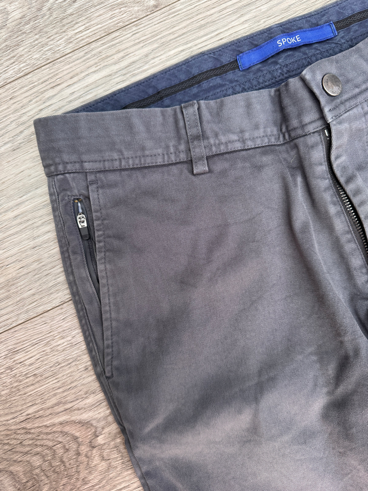 SPOKE London Mens Chino Trousers W32 L32 Build A Navy Slim Fit Smart