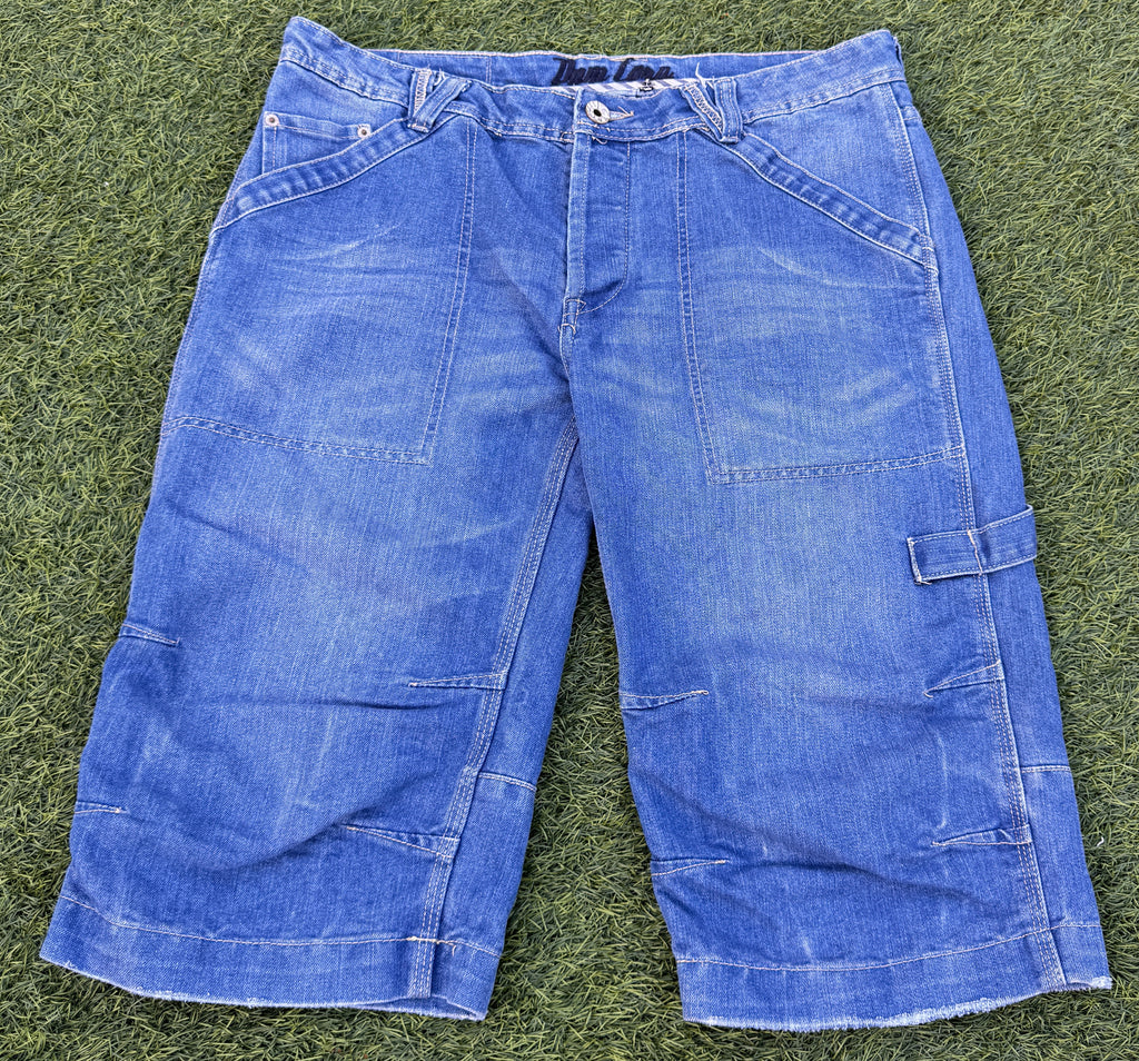 Denim Co Mens Blue Denim Carpenter Shorts W36 Baggy Long Y2K Utility
