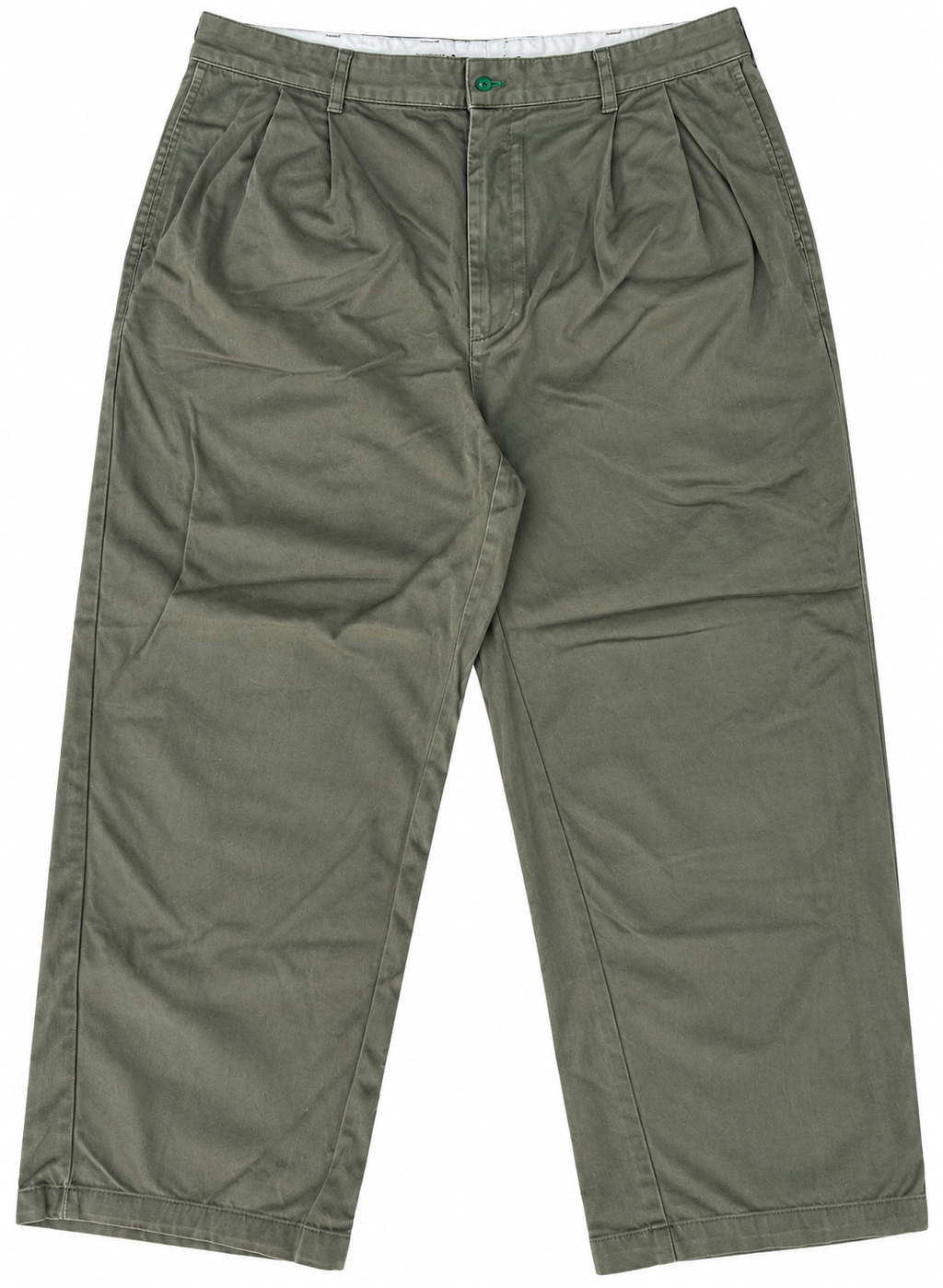 Tommy Hilfiger Vintage Mens Chinos W38 L28 Green Pleated Crest 100% Cotton
