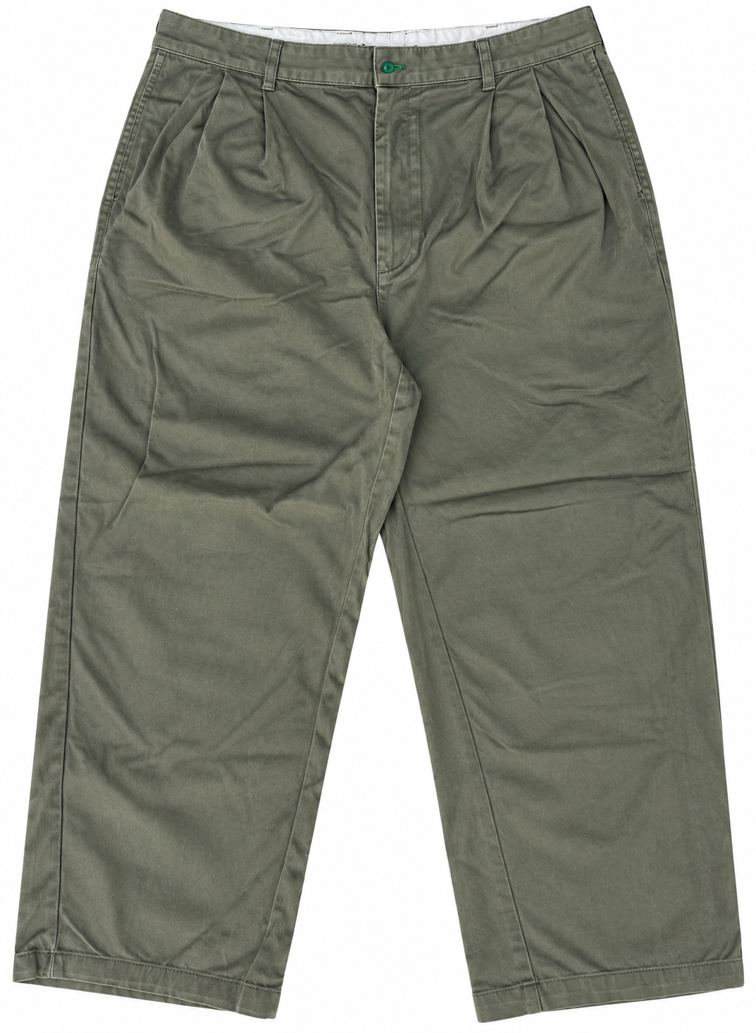 Tommy Hilfiger Vintage Mens Chinos W38 L28 Green Pleated Crest 100% Cotton