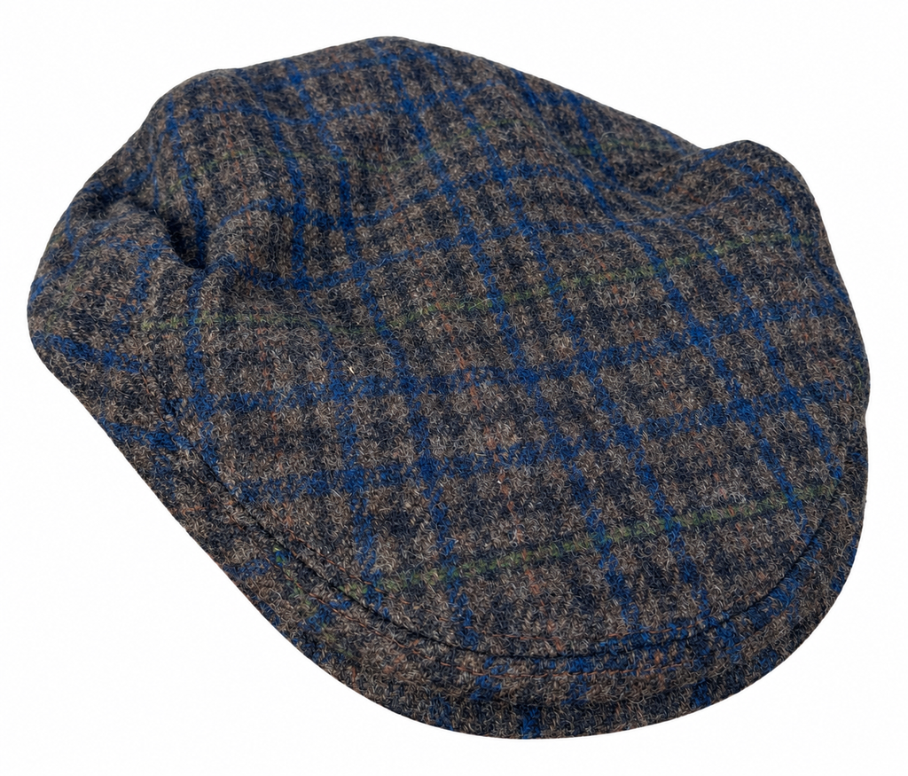 Vintage National Trust Wool Tweed Flat Cap 59cm 7 1/4 British Made Check Mens