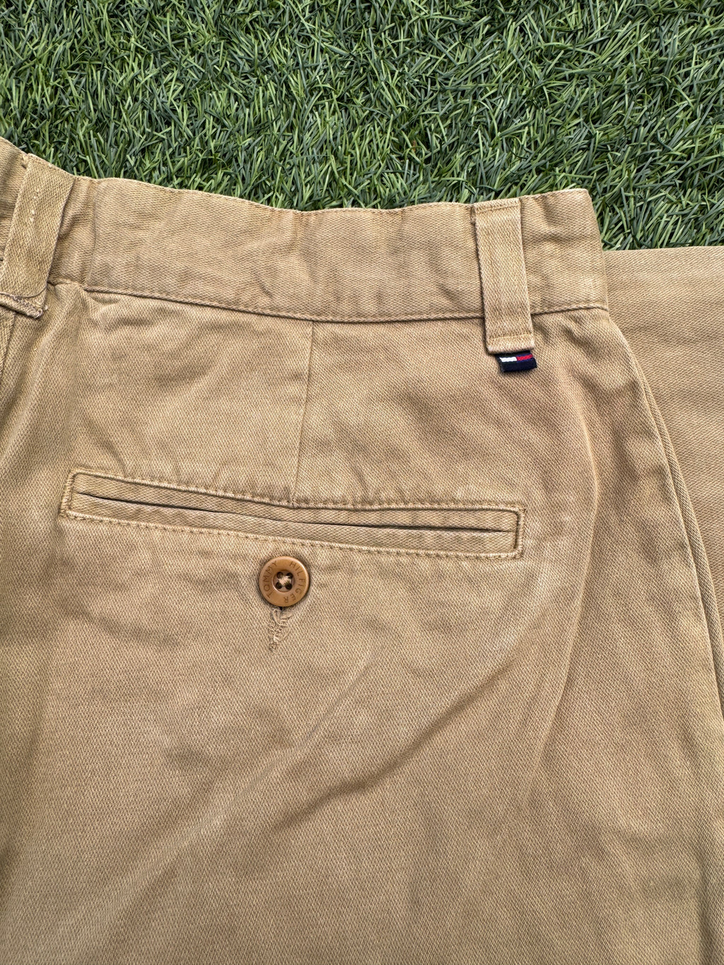 Tommy Hilfiger Mens Chino Trousers W30 L32 Beige Tan Straight Leg