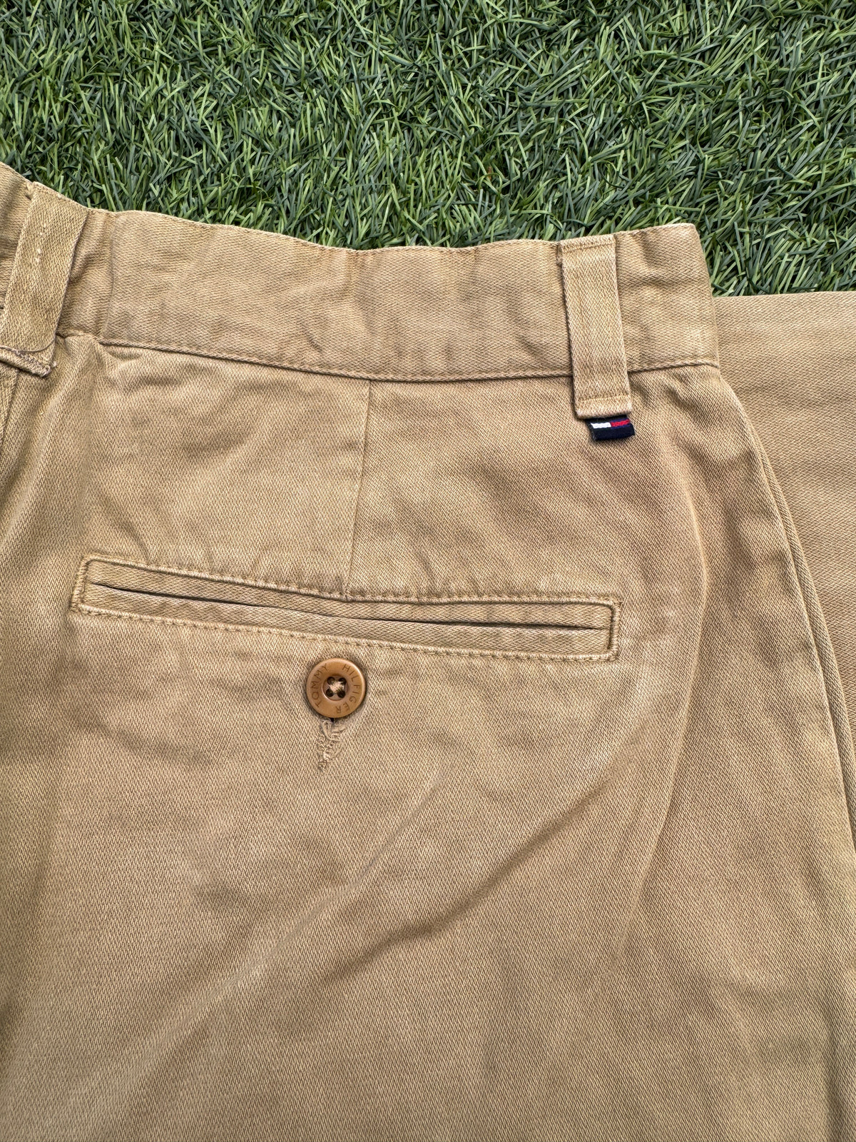 Tommy Hilfiger Mens Chino Trousers W30 L32 Beige Tan Straight Leg