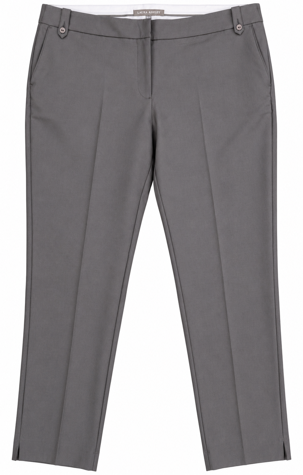 Laura Ashley Womens Trousers UK 18 Grey Tailored Straight Leg