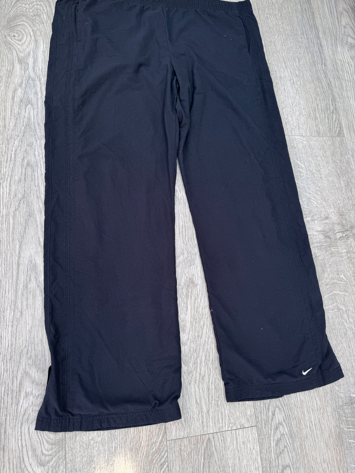 Nike Vintage Track Pants Mens XL Black Woven Training Bottoms