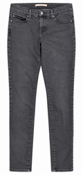Levis 711 Womens Skinny Jeans W28 L32 Black Charcoal Wash Stretch