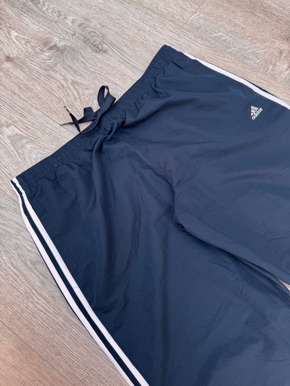 Adidas Essentials Track Pants Mens 2XL Navy 3 Stripe Lined Joggers