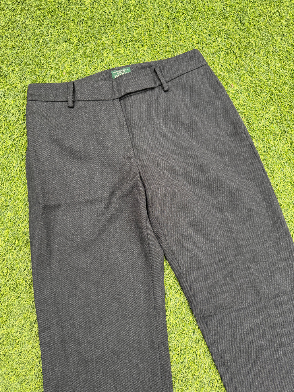 Vintage Hobbs Marilyn Anselm Womens Trousers UK 12 Grey 100% Wool W 32 L 32