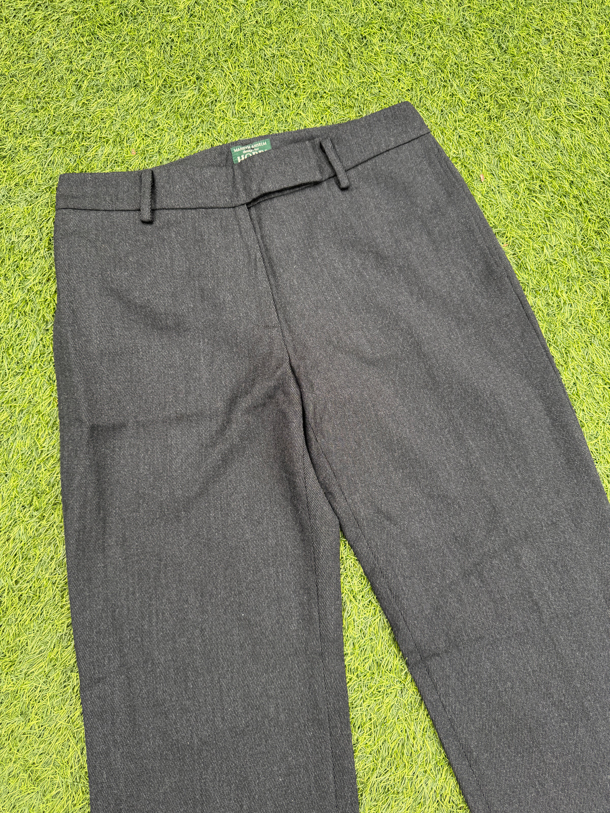 Vintage Hobbs Marilyn Anselm Womens Trousers UK 12 Grey 100% Wool W 32 L 32