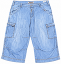 Multiblu Mens Baggy Denim Jorts Blue Y2K Skater Long Jean Shorts Carpenter W 30