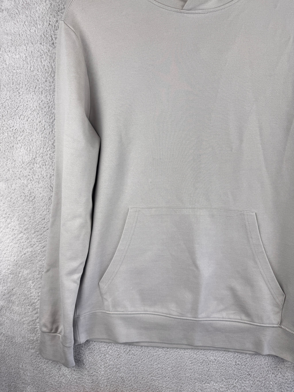 ARNE Mens Grey Essential Pullover Hoodie Sweatshirt Minimalist Size Medium