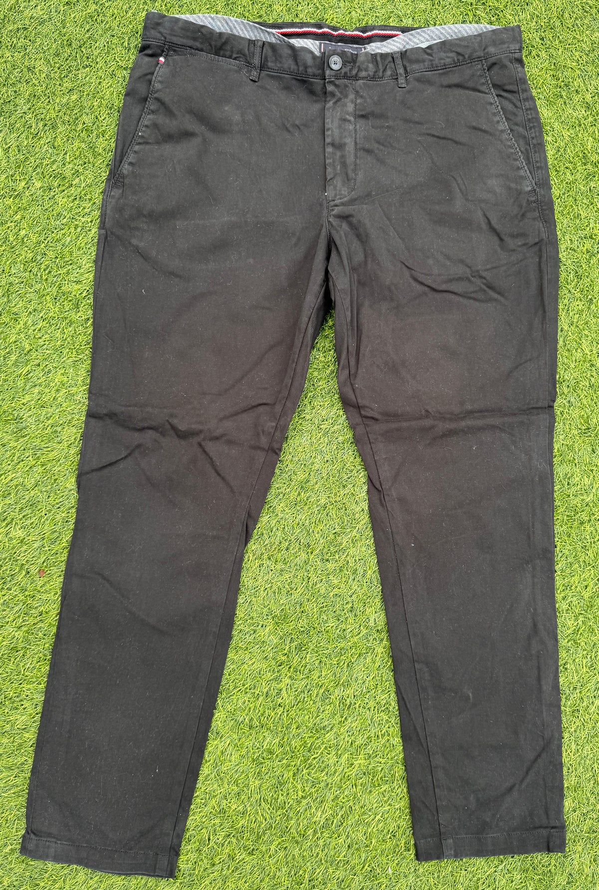 Tommy Hilfiger Mens Chino Trousers W38 L32 Black Straight Leg