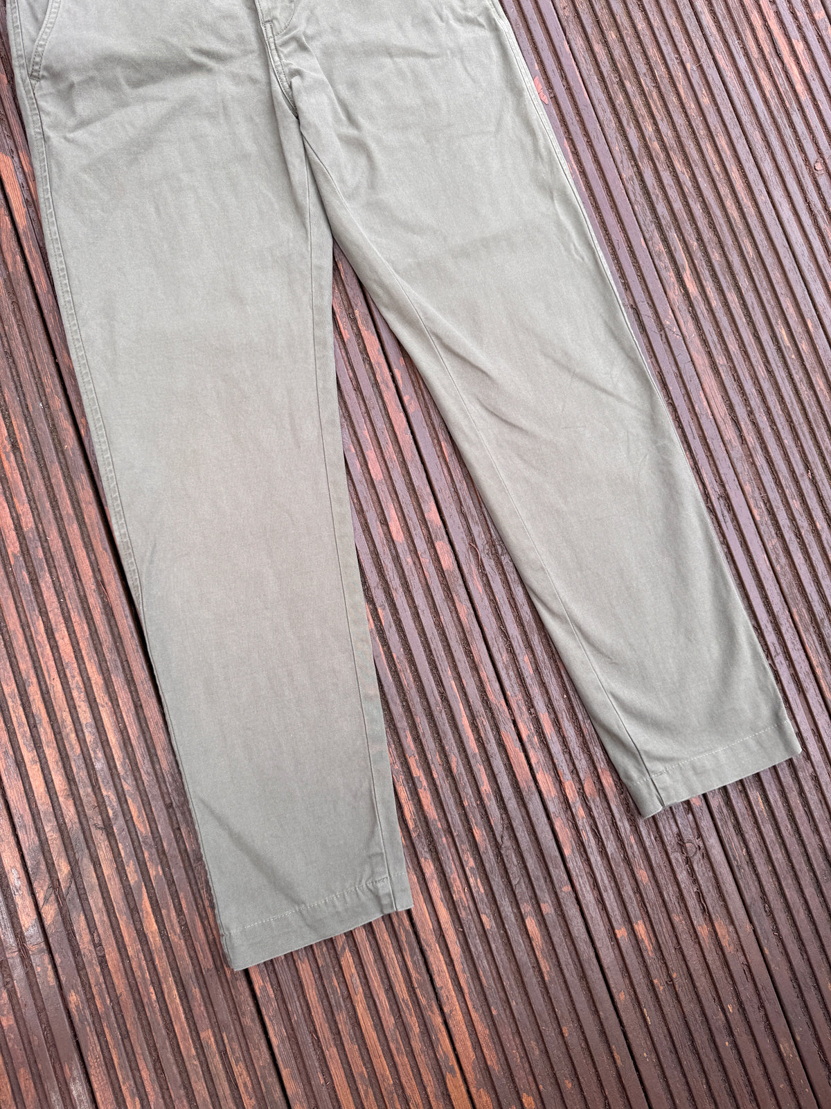 Levis XX Chino Mens Trousers W30 L32 Grey Beige Standard Taper