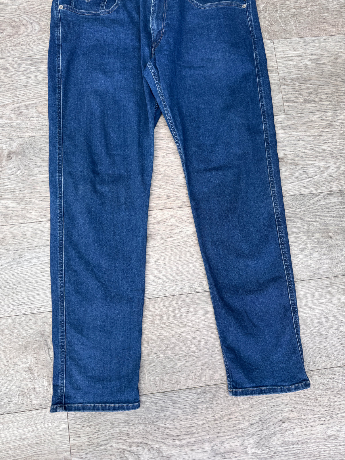 Replay Anbass Mens Slim Fit Stretch Jeans W36 L30 Blue Denim