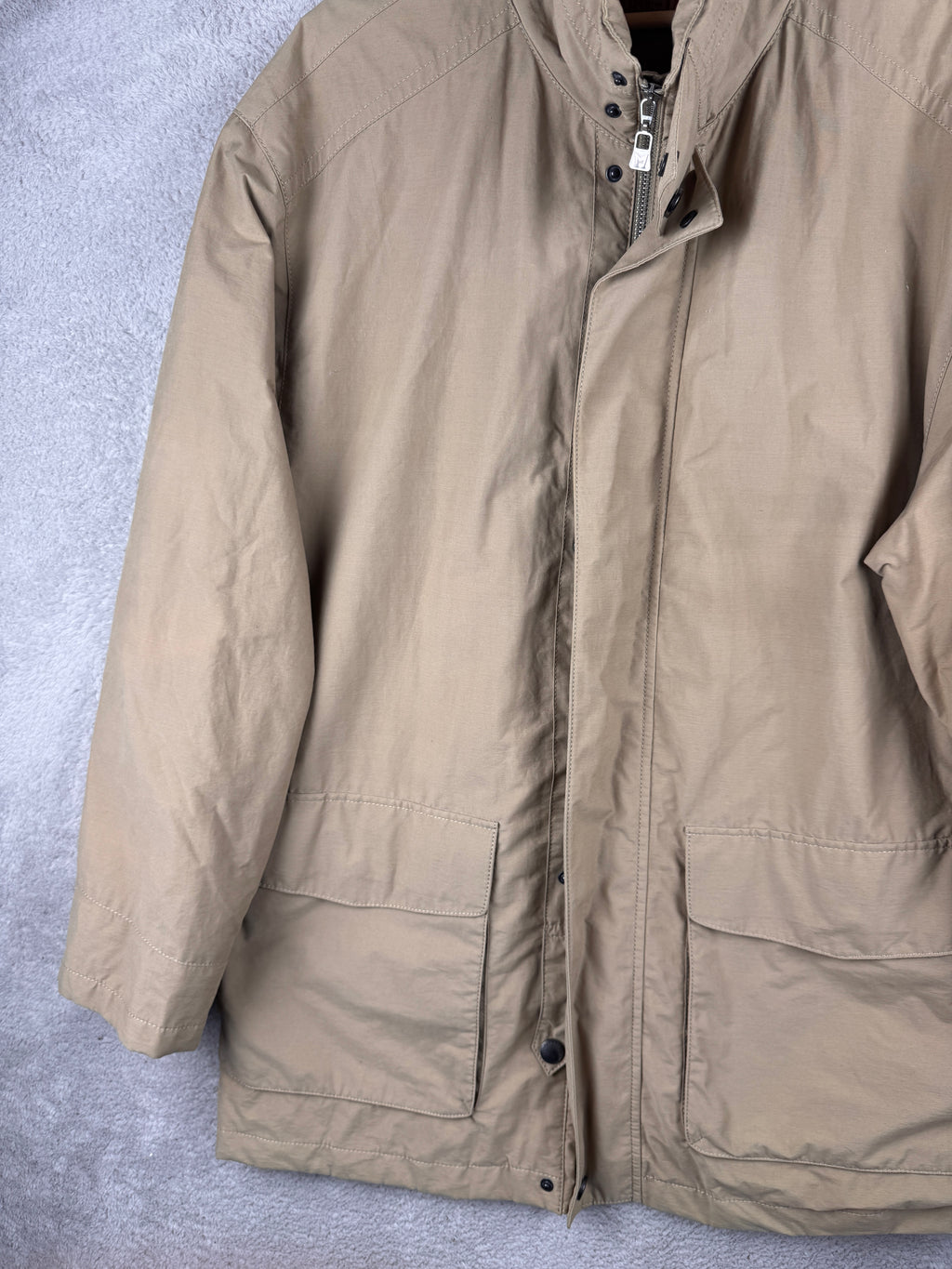 Mephisto Gore-Tex Mens Jacket Size 52 Beige Waterproof Field Coat Outdoor