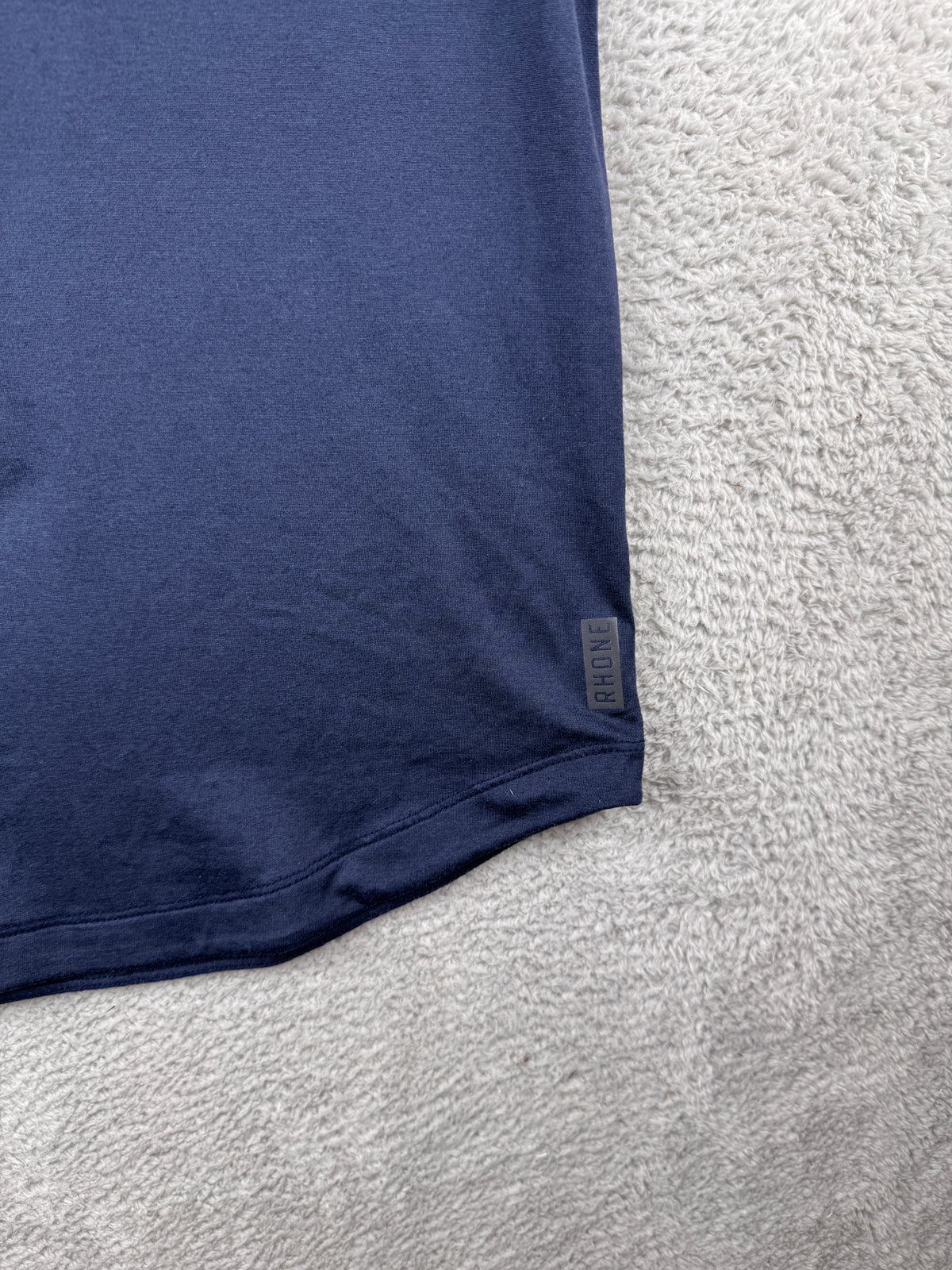 Rhone Mens Navy Blue Short Sleeve Performance Training Gym T Shirt Size Medium