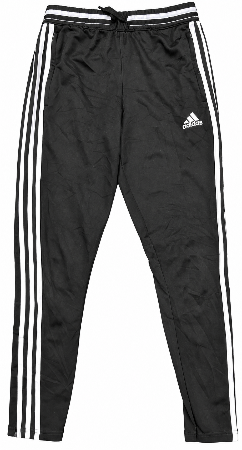 Adidas Mens Track Pants Medium Black White Training Football Joggers