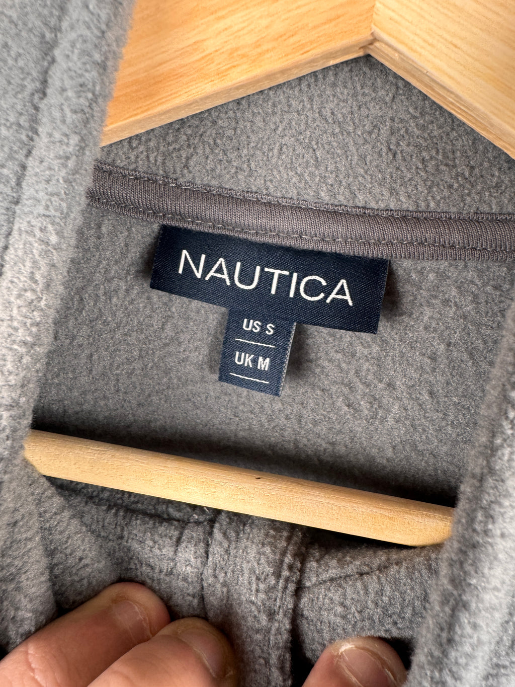 Nautica Sailing Mens Medium Grey Quarter Zip Fleece Jumper Pullover