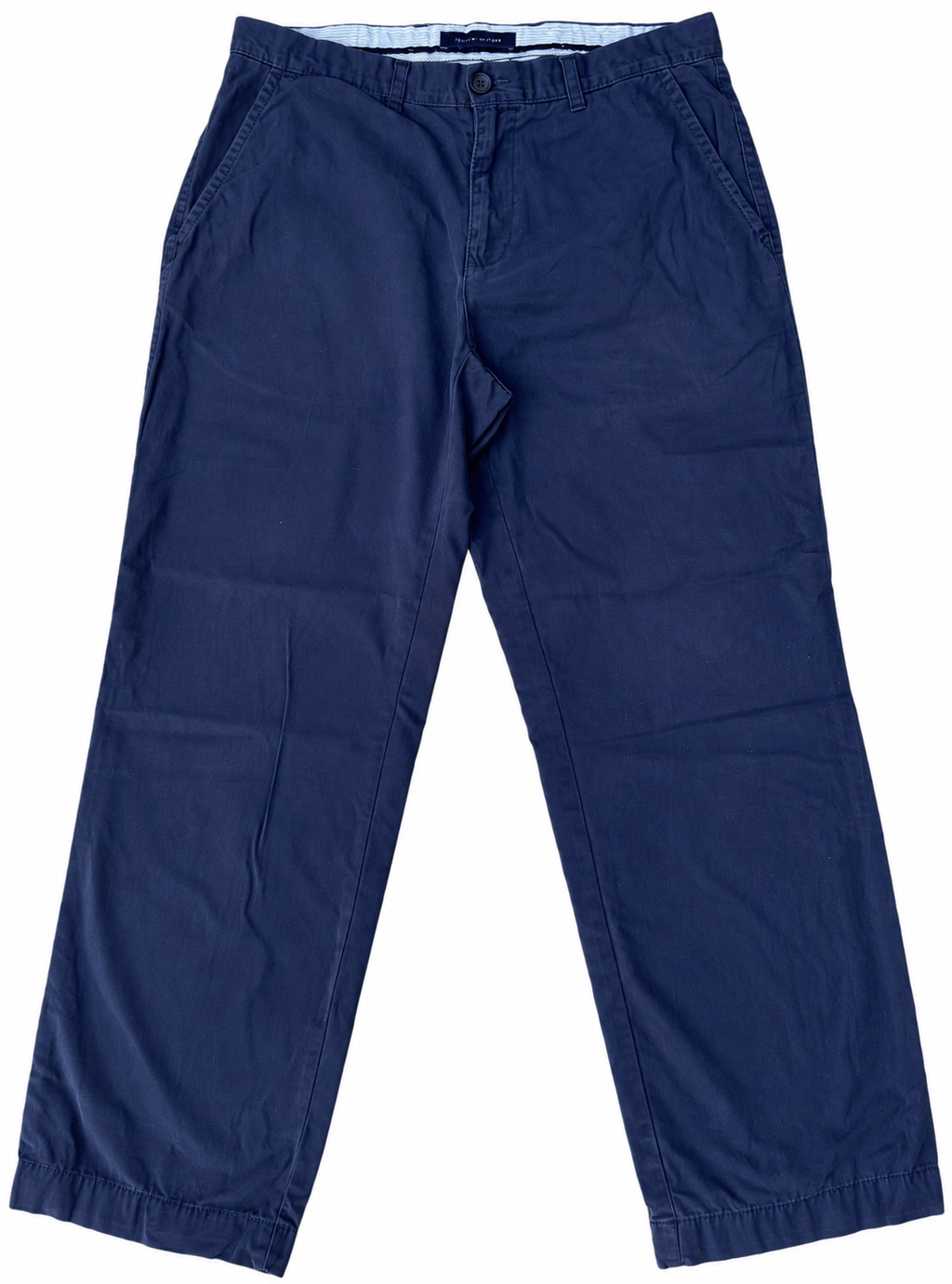 Tommy Hilfiger Mens Chinos W32 L30 Navy Blue Straight Leg Trousers