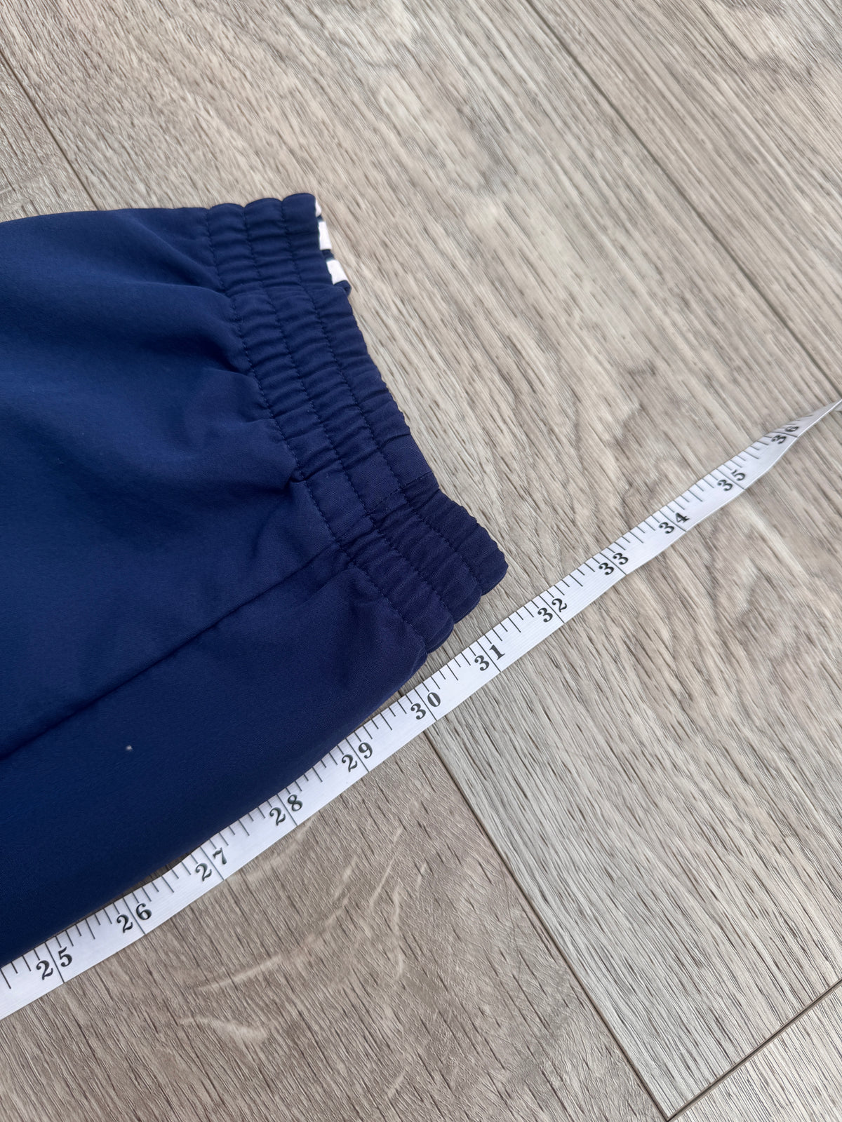 Adidas Navy Blue XL 90’s 3 Stripe Bottoms Joggers Track Pants Zip Pockets