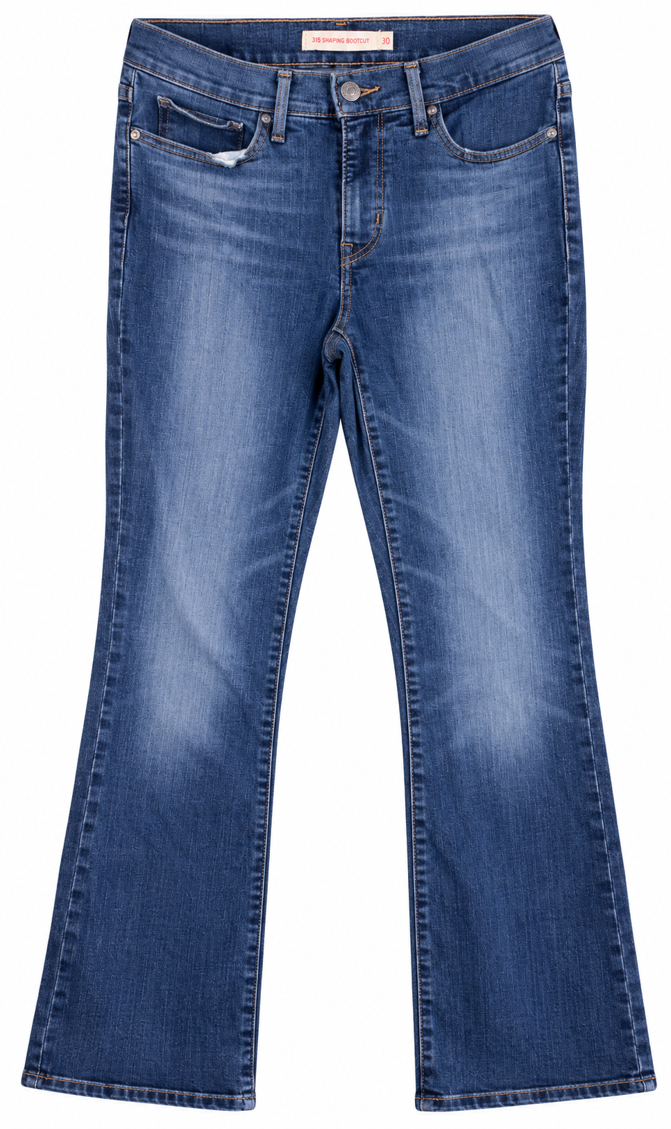 Levis 315 Shaping Bootcut Womens Jeans W30 L30 Blue Stretch Denim Flared