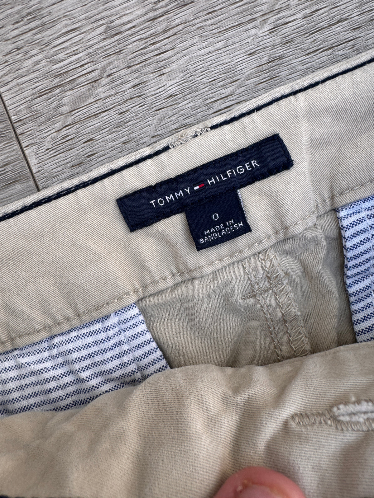 Tommy Hilfiger Womens Chino Trousers Size 0 Beige Stone Straight Leg