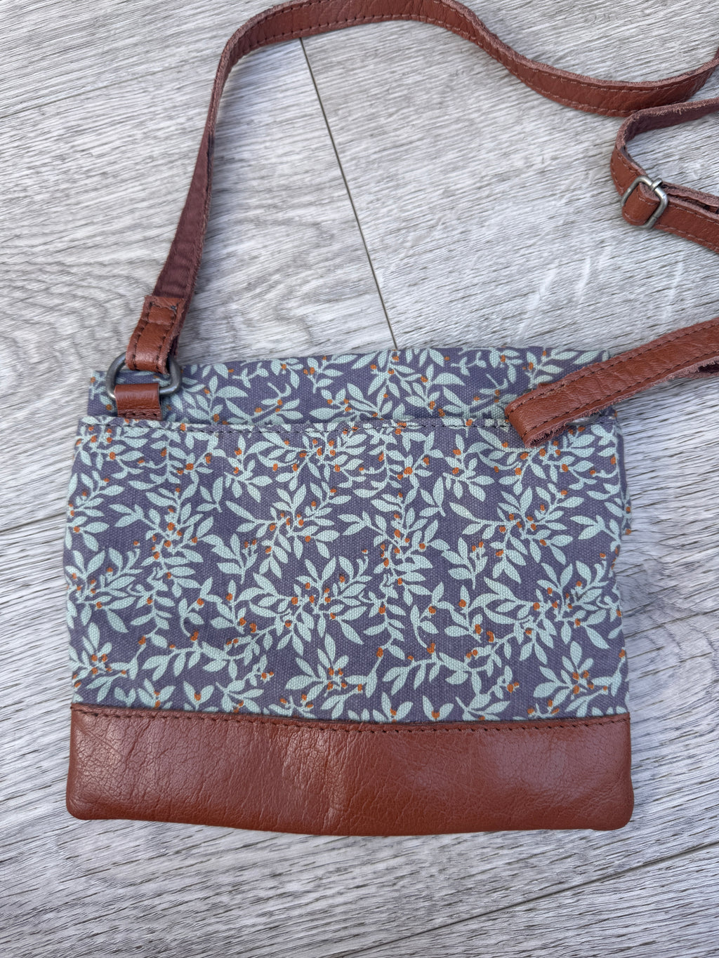 White Stuff Womens Floral Crossbody Bag Brown Shoulder Handbag Boho