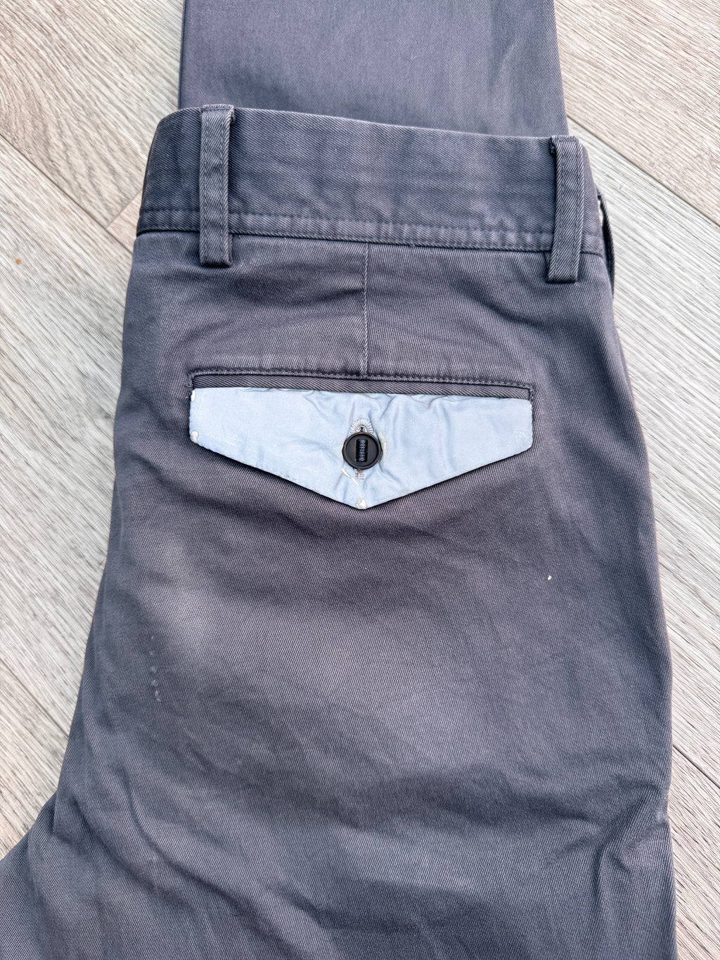 SPOKE London Mens Chino Trousers W32 L32 Build A Navy Slim Fit Smart