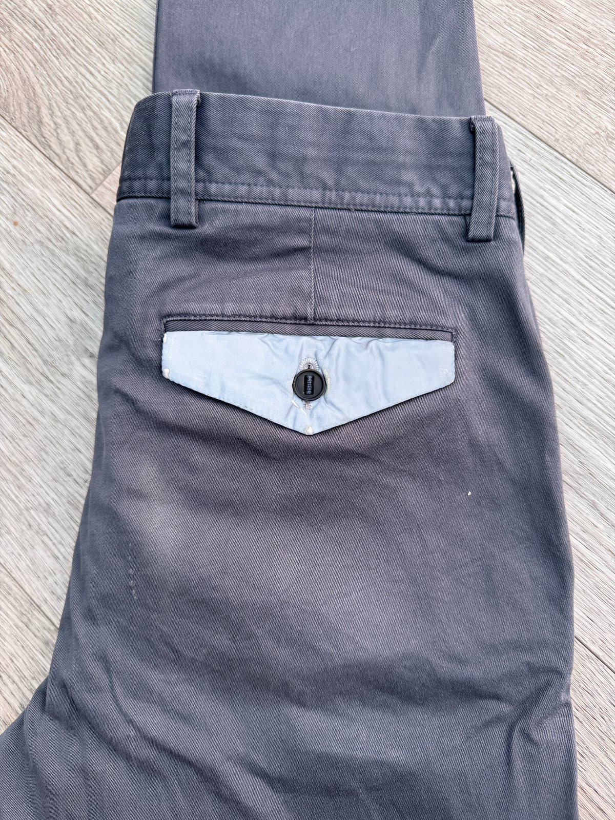 SPOKE London Mens Chino Trousers W32 L32 Build A Navy Slim Fit Smart