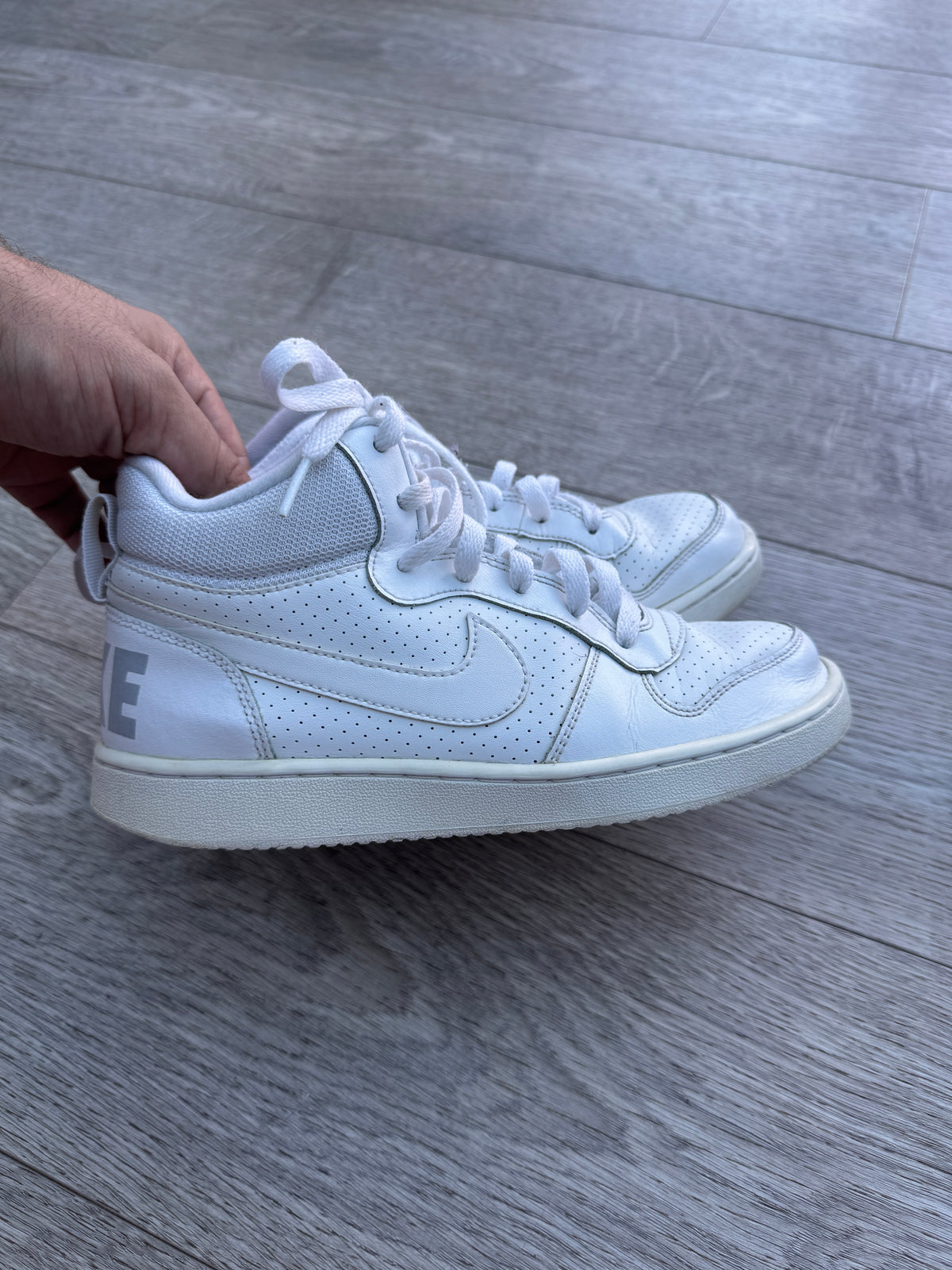 Nike Court Borough Mid White High Top Trainers Shoes UK 5.5