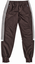 Vintage Adidas Track Pants Brown 3 Stripe Joggers Y2K 00s Zip Cuff Mens W30 L 30