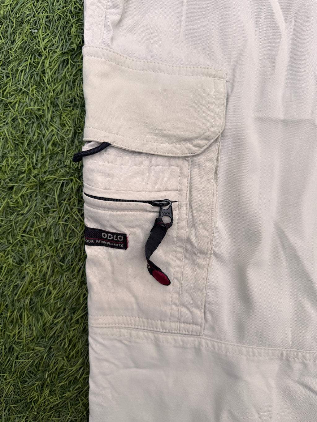 Odlo Mens Cargo Trousers Size 42  L 32 Beige Outdoor Hiking Walking