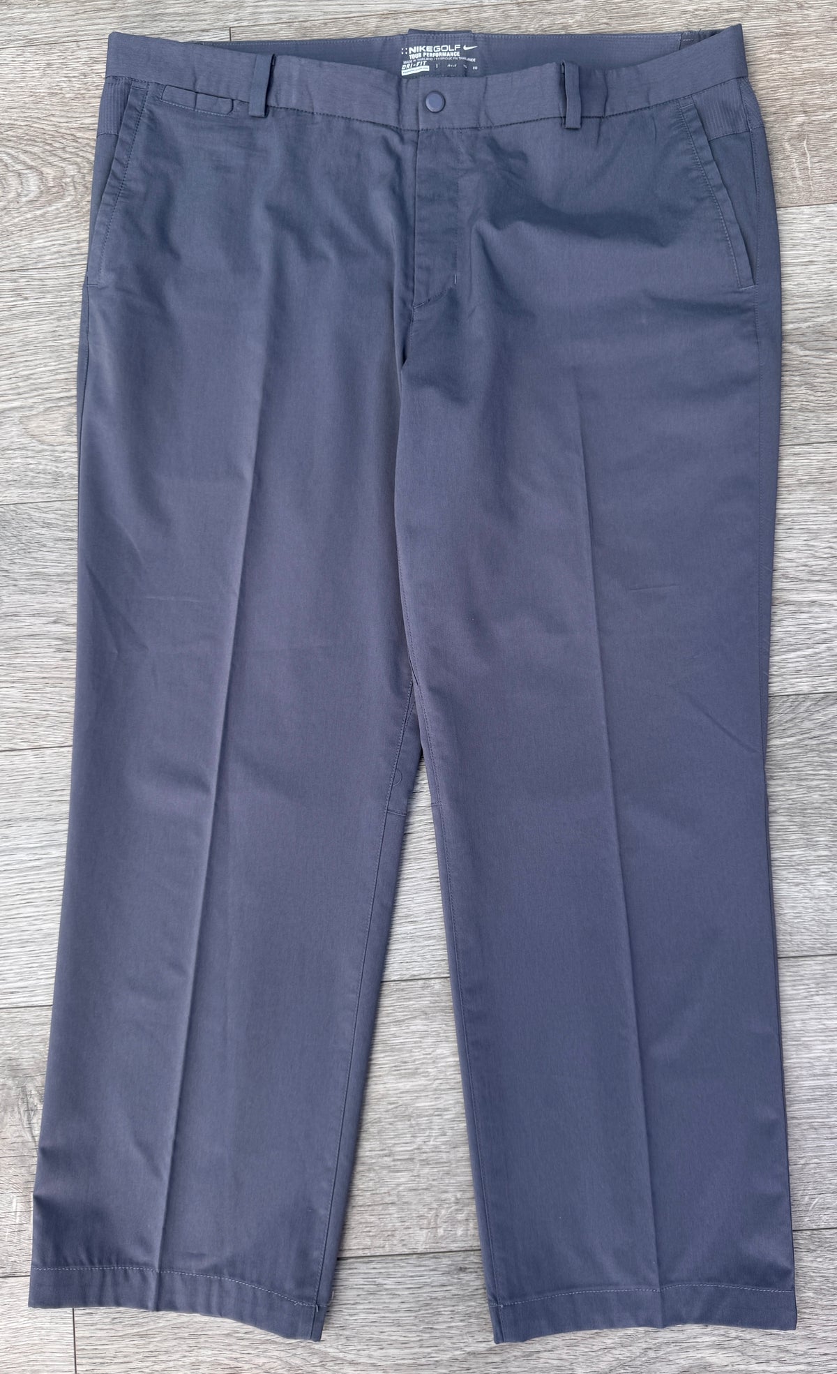 Nike Golf Mens Dri Fit Performance Trousers W38 L32 Grey Straight Leg