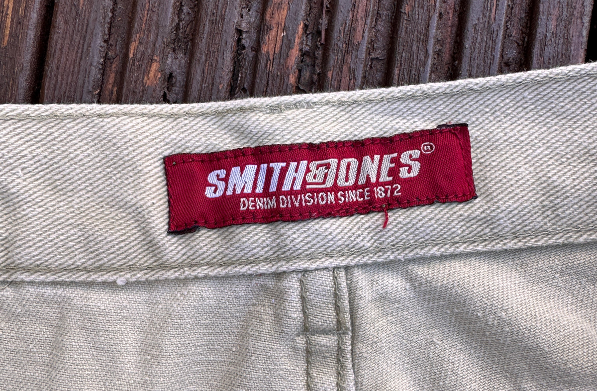 Smith & Jones Mens Jeans Light Grey Denim Straight Leg W 36 L 30