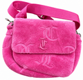 Juicy Couture Pink Terry Towelling Shoulder Crossbody Bag Y2K JC Monogram Logo