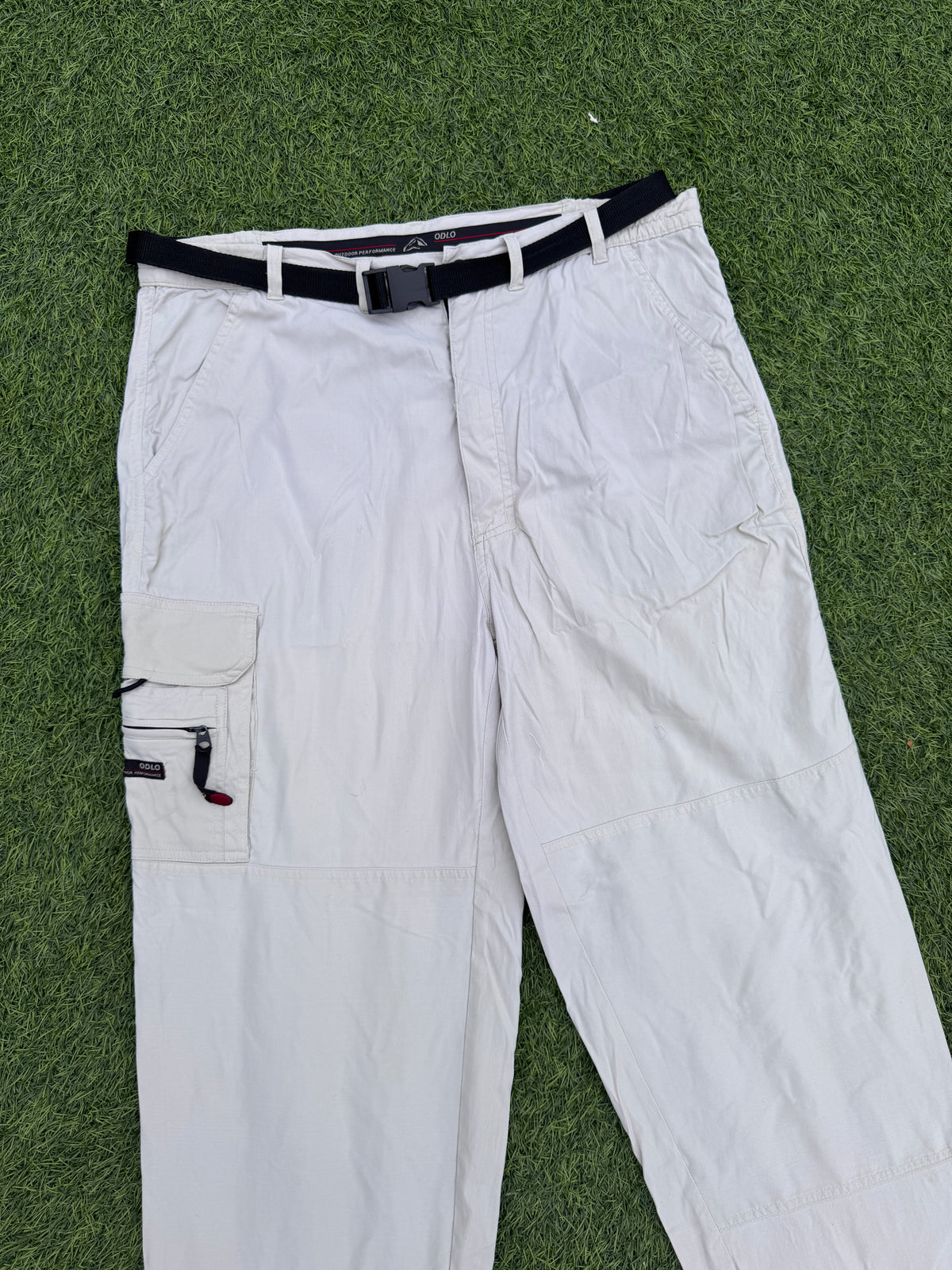 Odlo Mens Cargo Trousers Size 42  L 32 Beige Outdoor Hiking Walking