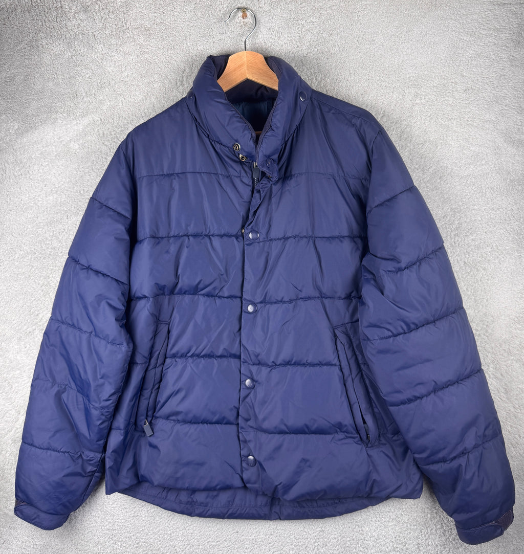 GAP PrimaLoft Mens Small Navy Blue Puffer Jacket Winter Padded