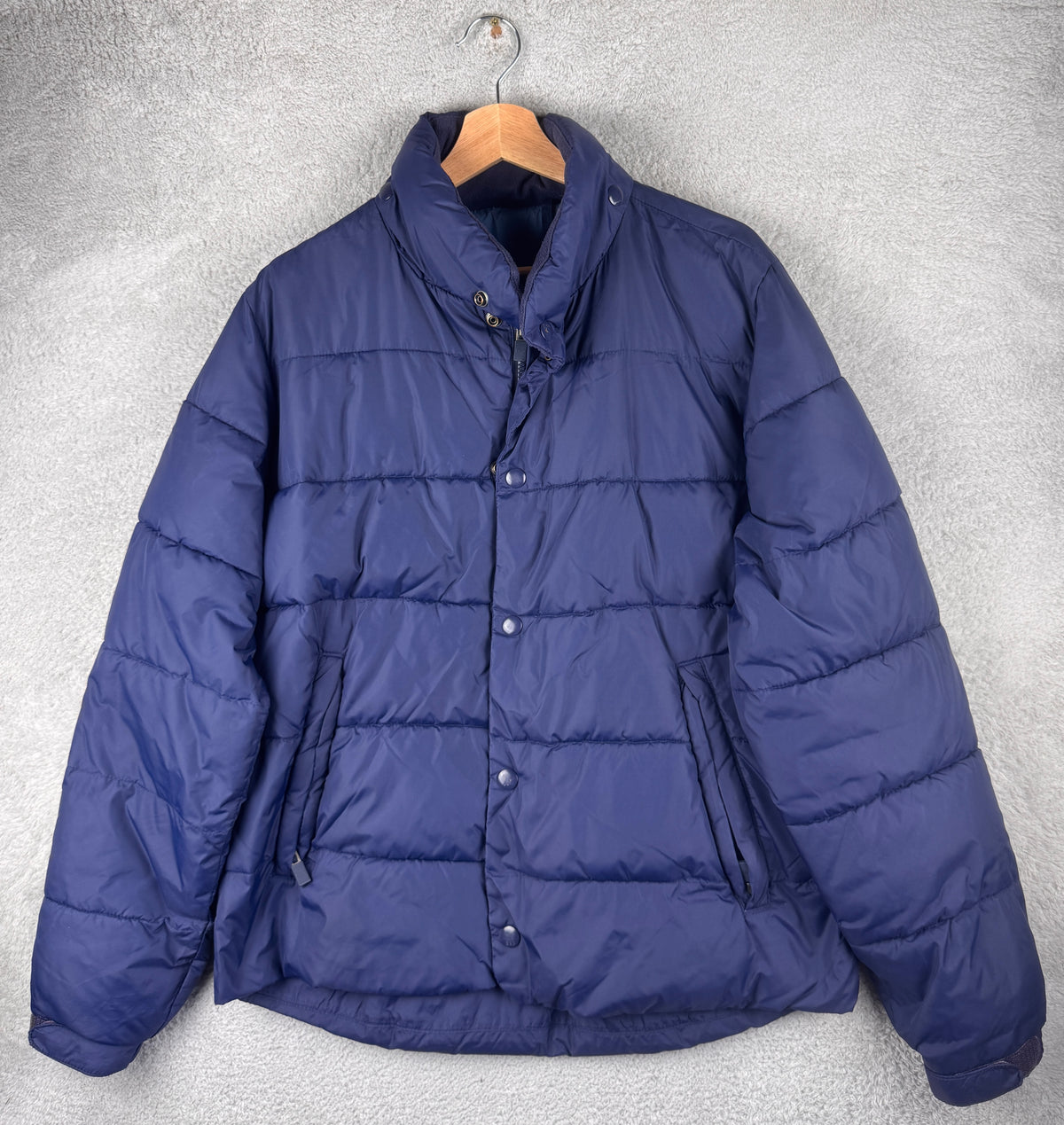 GAP PrimaLoft Mens Small Navy Blue Puffer Jacket Winter Padded