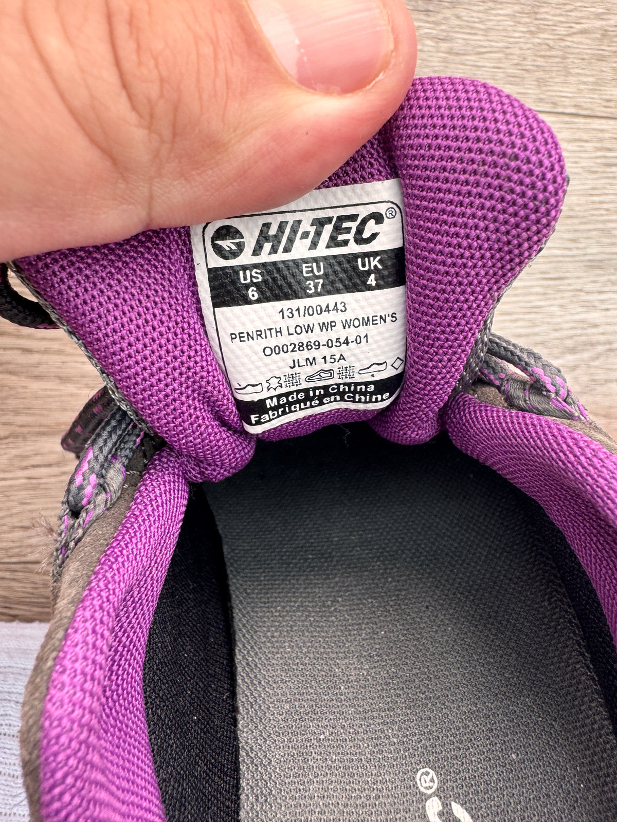Hi-Tec Penrith Low WP Womens Walking Shoes UK 4 Waterproof Hiking Trail Grey