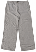 Max Mara Weekend Womens Trousers UK 16 Grey Silk Linen Wide Leg Smart