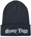 Snoop Dogg Beanie Hat Black White Embroidered Logo Hip Hop Rap