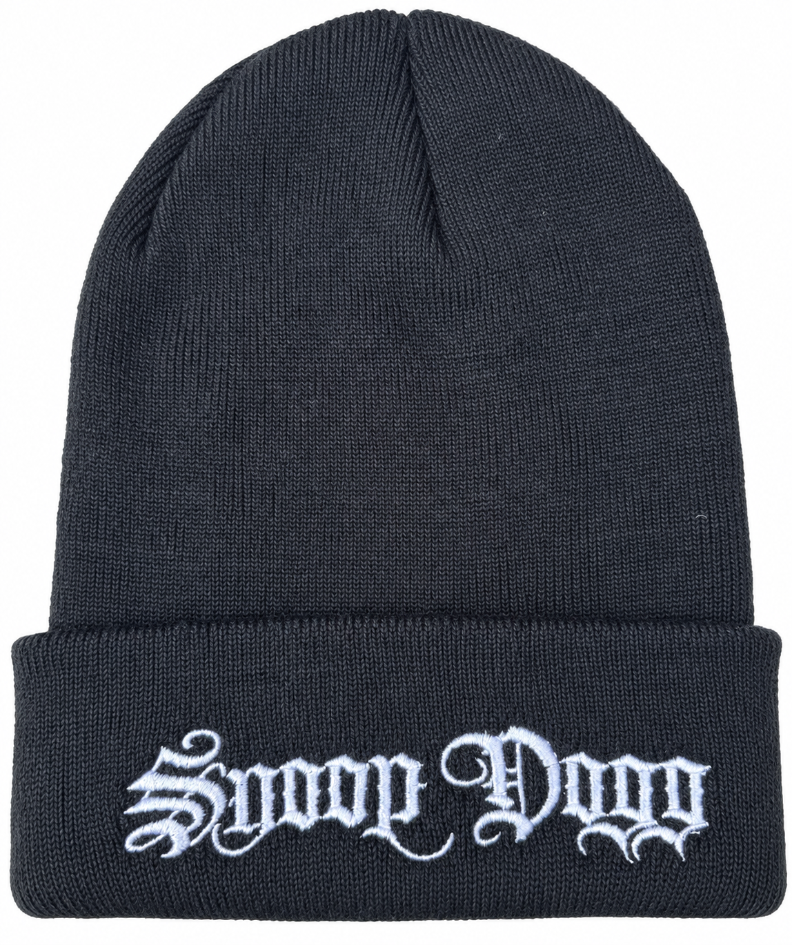 Snoop Dogg Beanie Hat Black White Embroidered Logo Hip Hop Rap