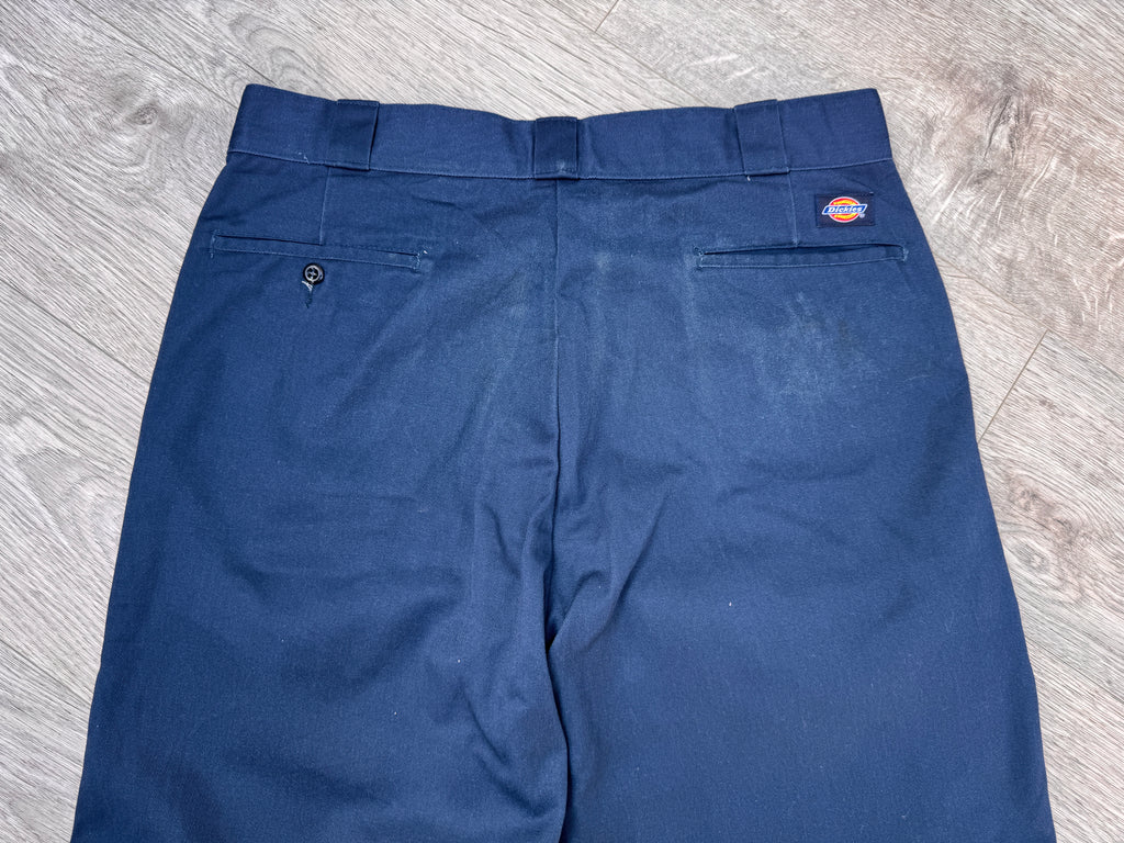 Dickies Mens Navy Work Trousers W34 L32 Straight Leg Chino Workwear Skate